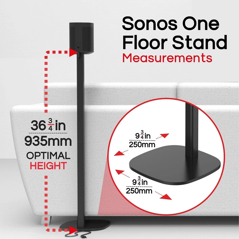 ONE, ONE SL, Play:1 Floor Stand Pair Twin Black – Soundbass