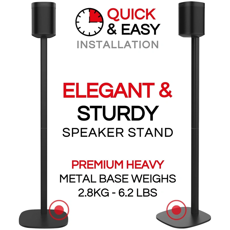 ONE, ONE SL, Play:1 Floor Stand Pair Twin Black – Soundbass